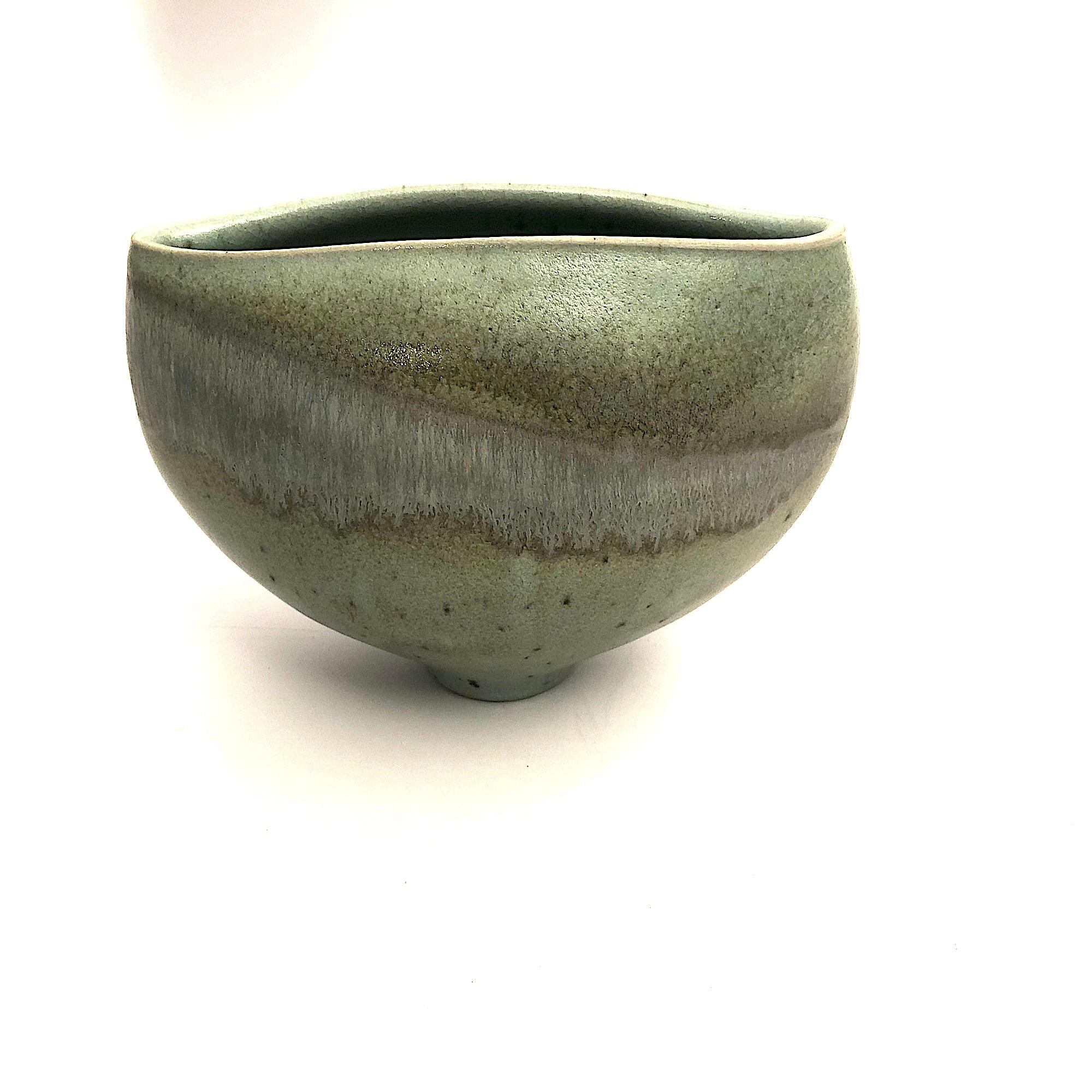 Glazed Gotlind Weigel Oval Studio Ceramic Vase
