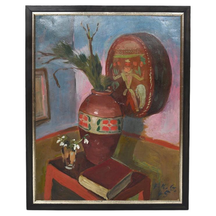 Gotsch Friedrich Karl, Gemälde „1900-1984“, Stillleben 1945 im Angebot
