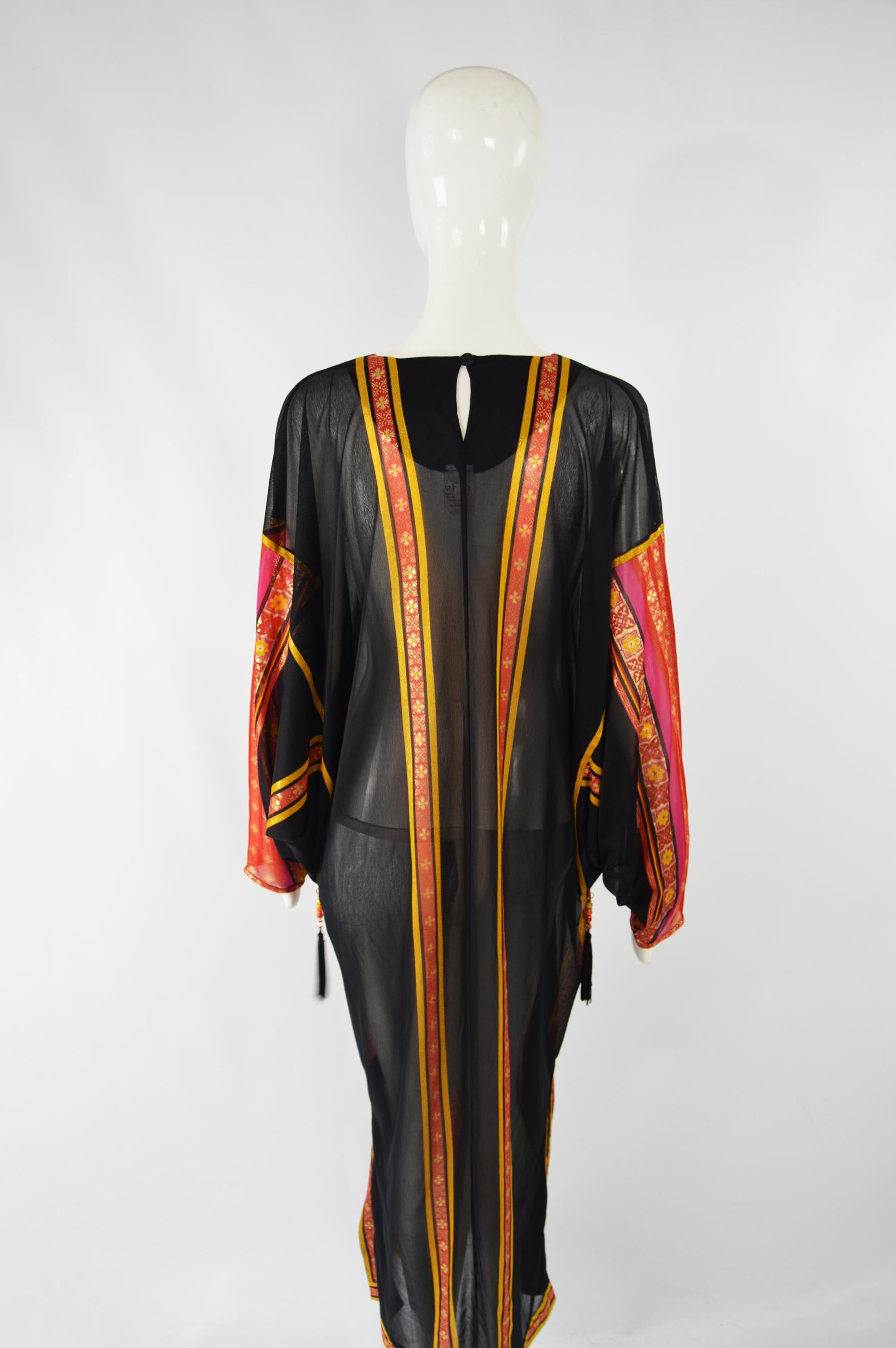 Gottex 1970s Vintage Boho Jersey Kaftan Dress 1