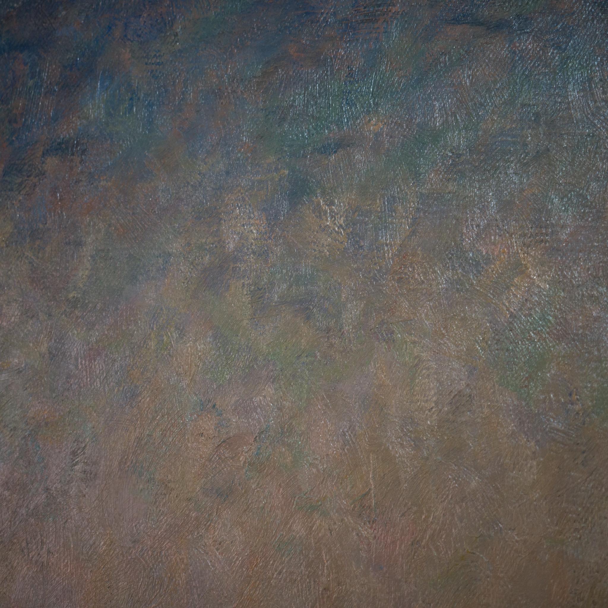 Silent Night (Stilla natt), 1921, Large Moonlight Oil Painting For Sale 5