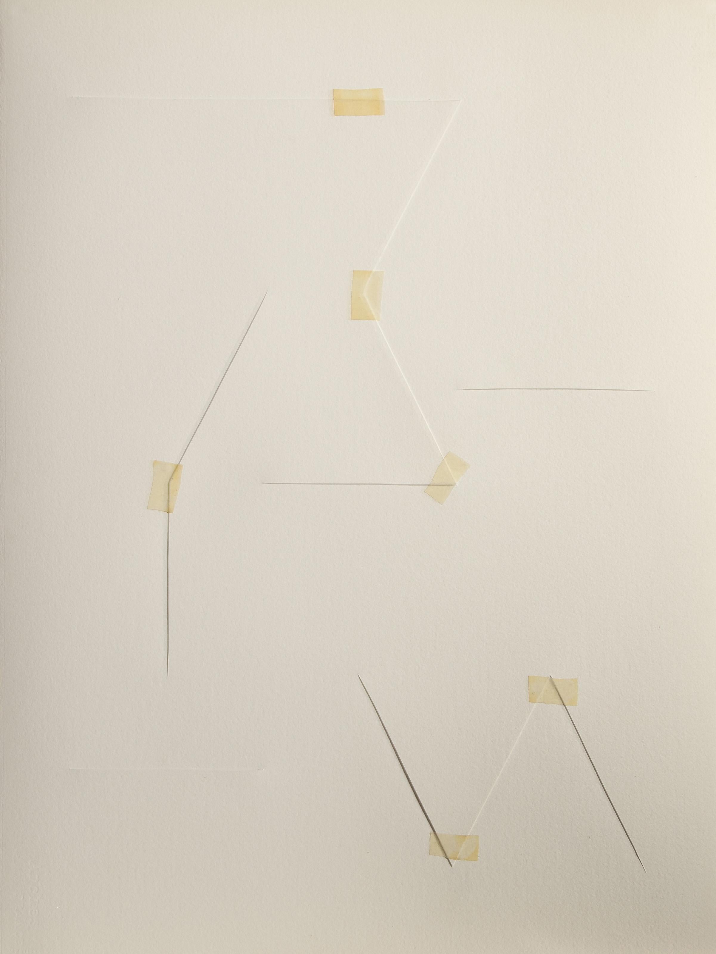 Biseautage, Minimalist Screenprint and Collage by Gottfried Honegger For Sale 2
