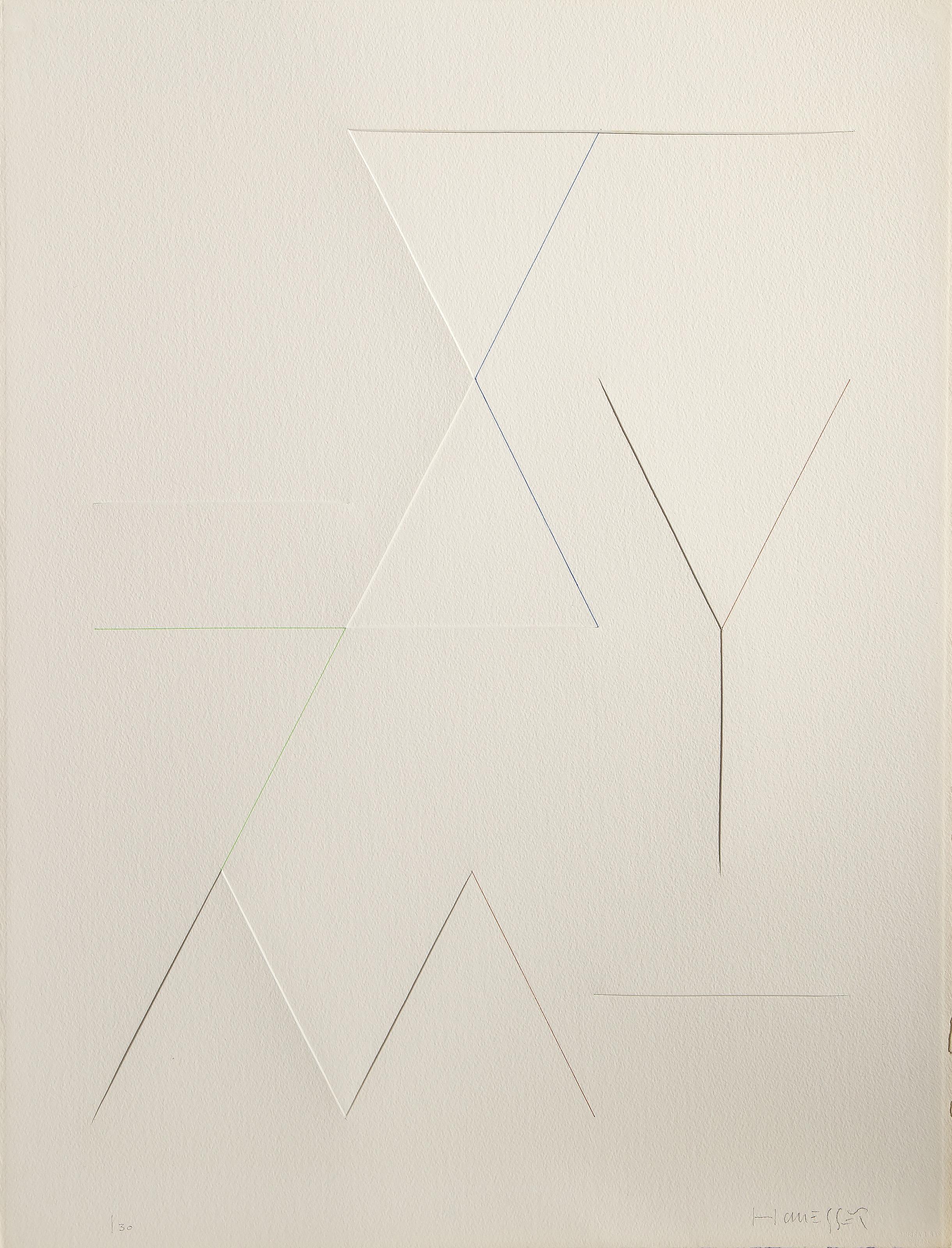 Biseautage, sérigraphie et collage minimalistes de Gottfried Honegger