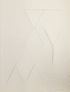 Minimalistischer Biseautage-Raumteiler und Collage von Gottfried Honegger