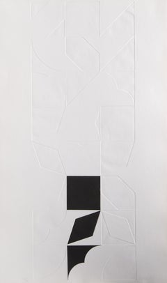 Composizione in bianco e nero, serigrafia e calcografia geometrica astratta