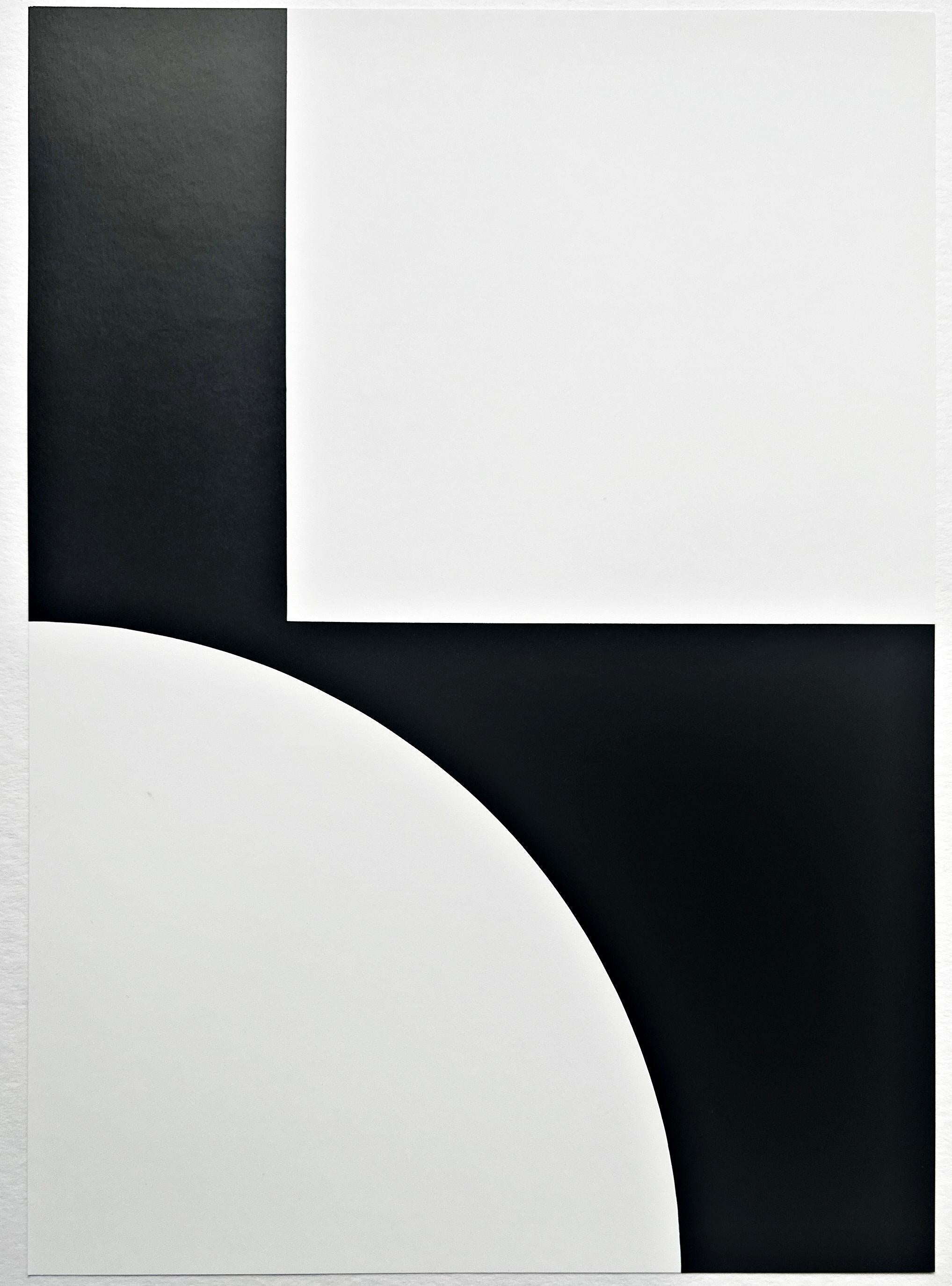 Gottfried Honegger, Black Concrete Geometric Abstract Composition For Sale 1
