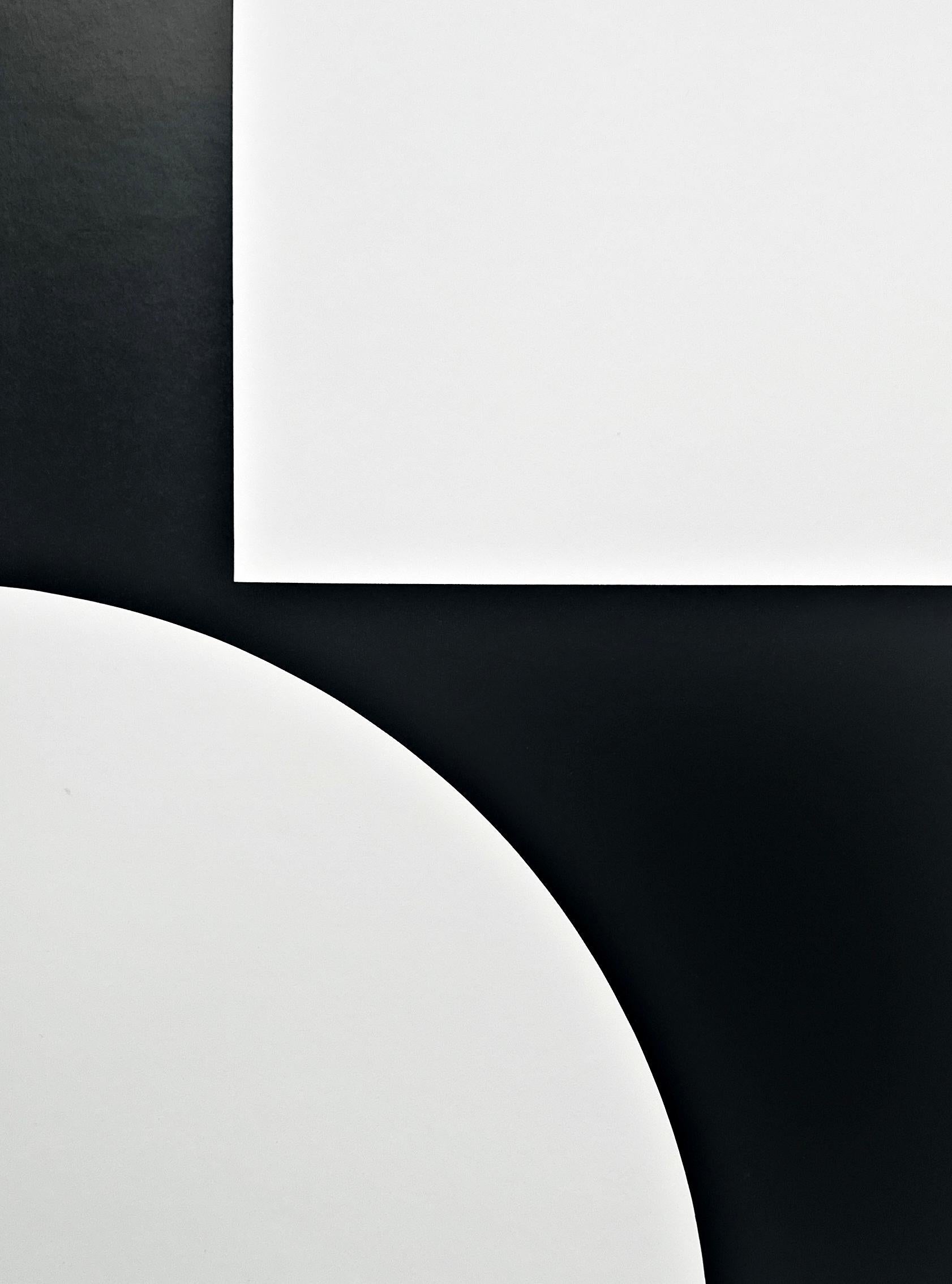 Gottfried Honegger, Black Concrete Geometric Abstract Composition