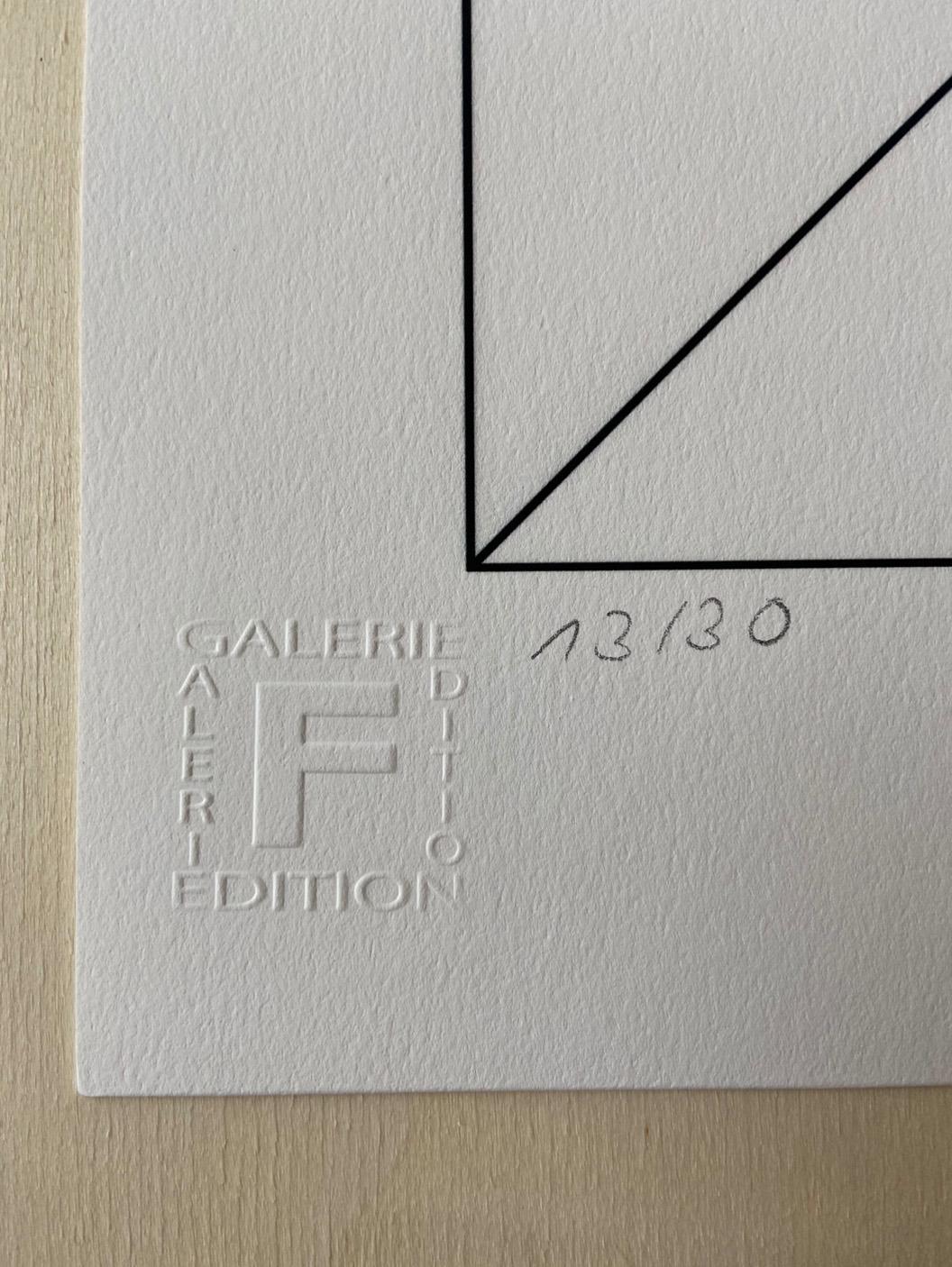 Gottfried Honegger Composition 1 3D square (green)  2015 For Sale 2