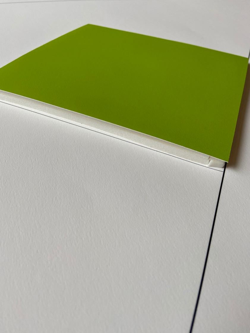 Gottfried Honegger Composition 1 3D square (green)  2015 For Sale 4