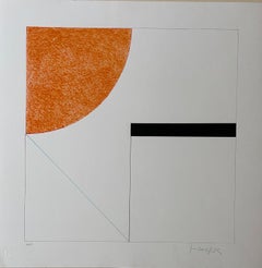 Gottfried Honegger  Komposition 2 (orange, schwarz und hellblau)   2015 – 2015