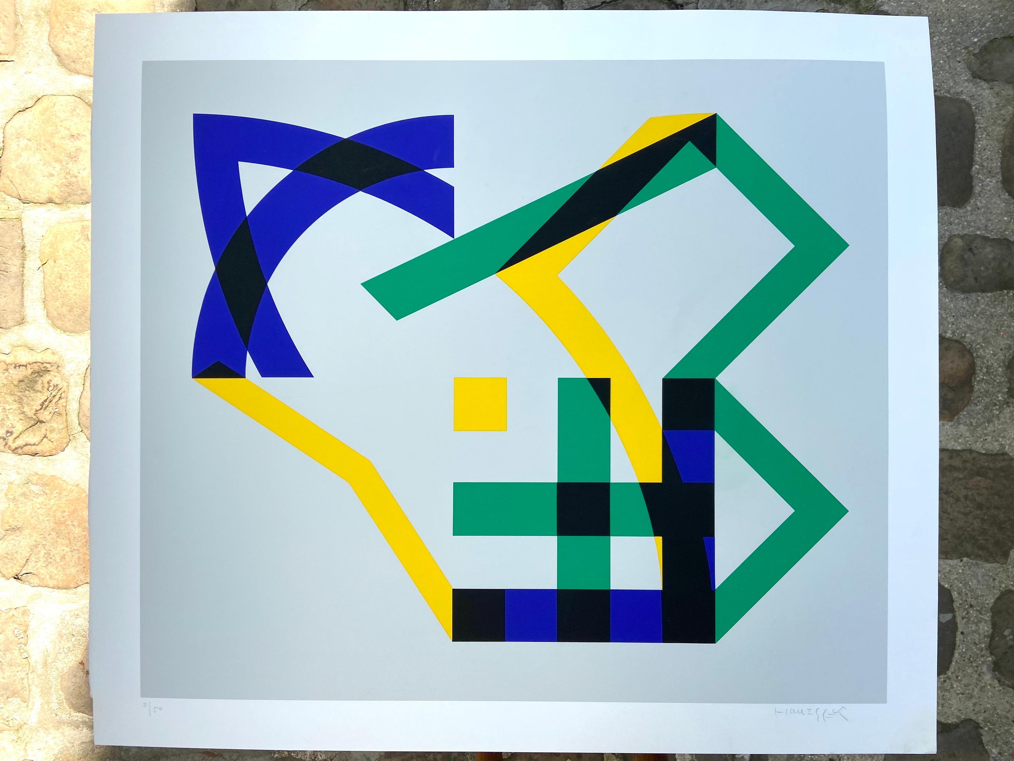 Gottfried Honegger 
Untitled - Gottfried Honegger
Hand signed and numbered lithograph
Circa 1990
80x70cm