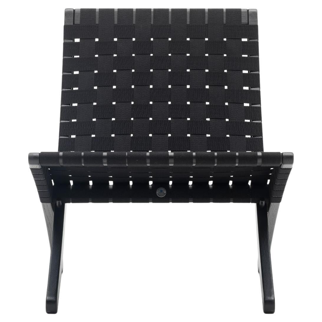 Gottler 'MG501 Cuba' Chair in Oak, Black Paint and Webbing for Carl Hansen & Son For Sale