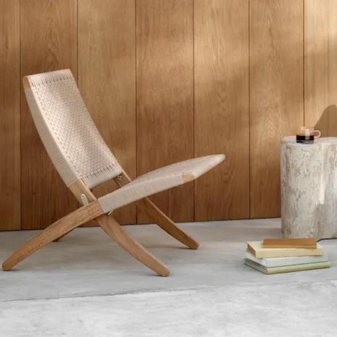 Gottler Outdoor 'MG501 Cuba' Chair in Teak and Charcoal for Carl Hansen & Son For Sale 7