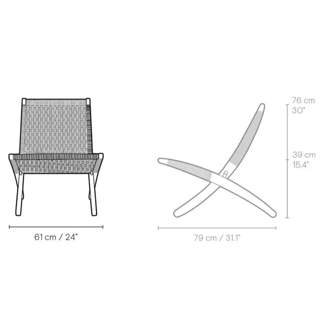 Chaise d'extérieur 'MG501 Cuba' de Gottler en teck et charbon de bois pour Carl Hansen & Son en vente 10