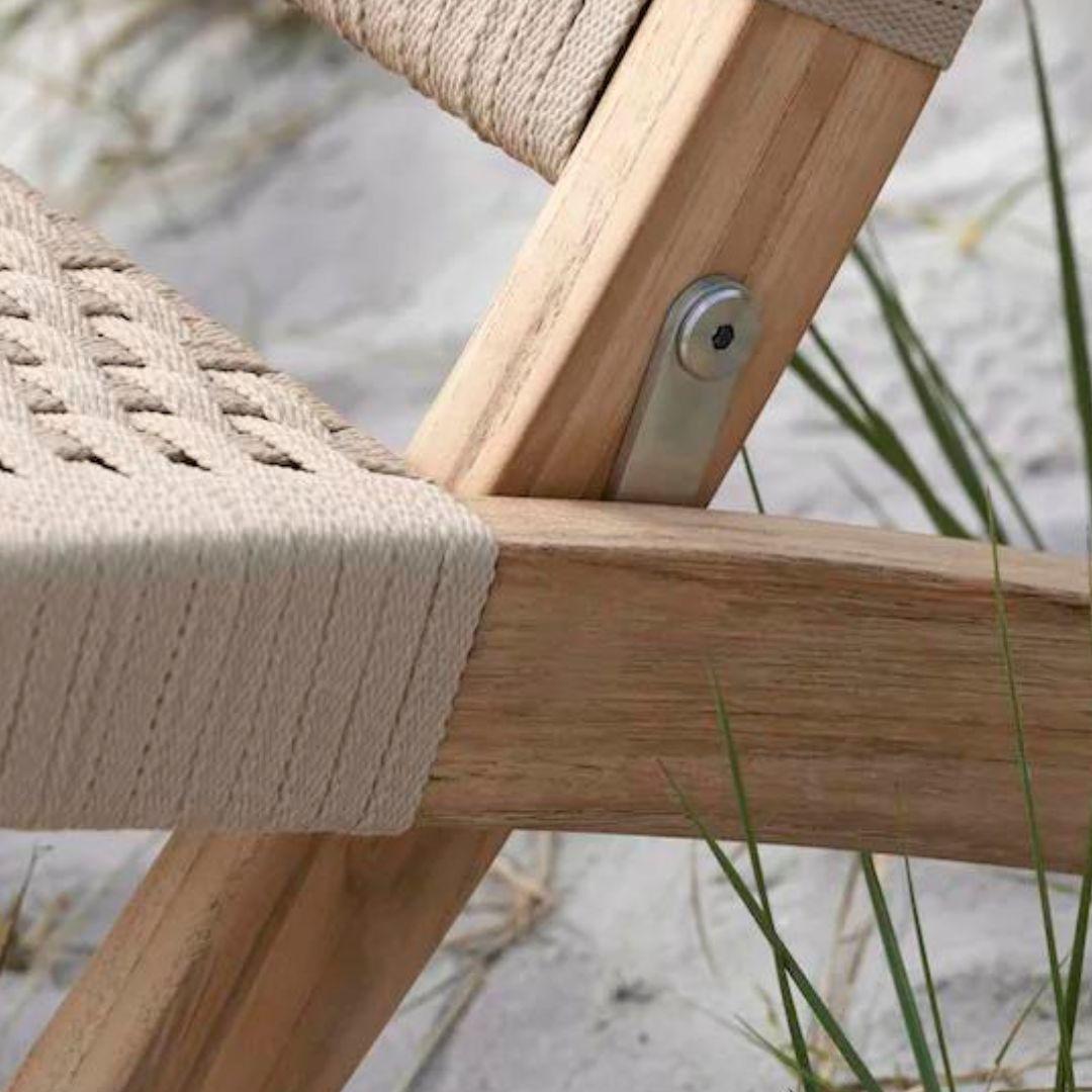 Mid-Century Modern Gottler Outdoor 'MG501 Cuba' Chair in Teak and Sesame for Carl Hansen & Son For Sale