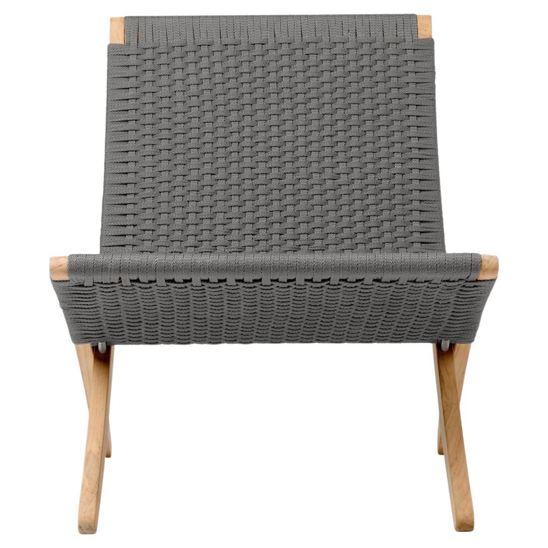 Rope Gottler Outdoor 'MG501 Cuba' Chair in Teak and Sesame for Carl Hansen & Son For Sale