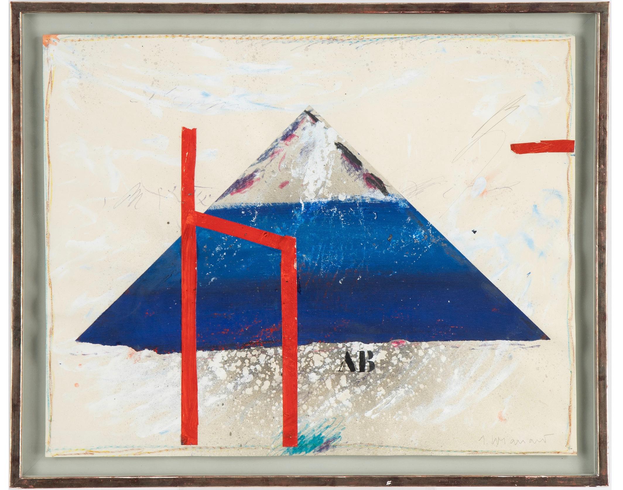 James Coignard ( France 1925-2008), gouache & collage on paper, signed, framed.

Sheet size 48 x 61 cm.