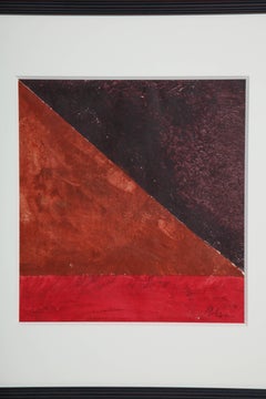 Gouache Composition for Rug Design for Mme, Mareille Desvignes by Boris Lacroix