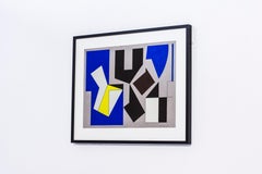 Pittura a guazzo "Giallo" di Tore Nyberg, Svezia, 1955