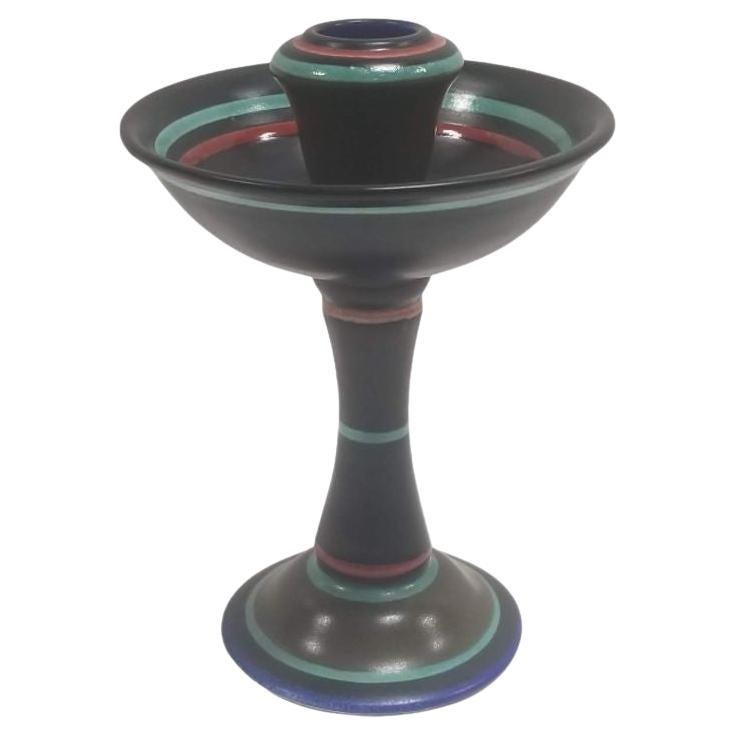 Gouda Decor Pottery Candlestick Holder For Sale
