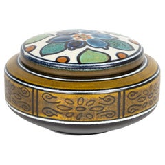 Gouda Dutch Art Deco Sydney Pattern Painted Lidded Bowl