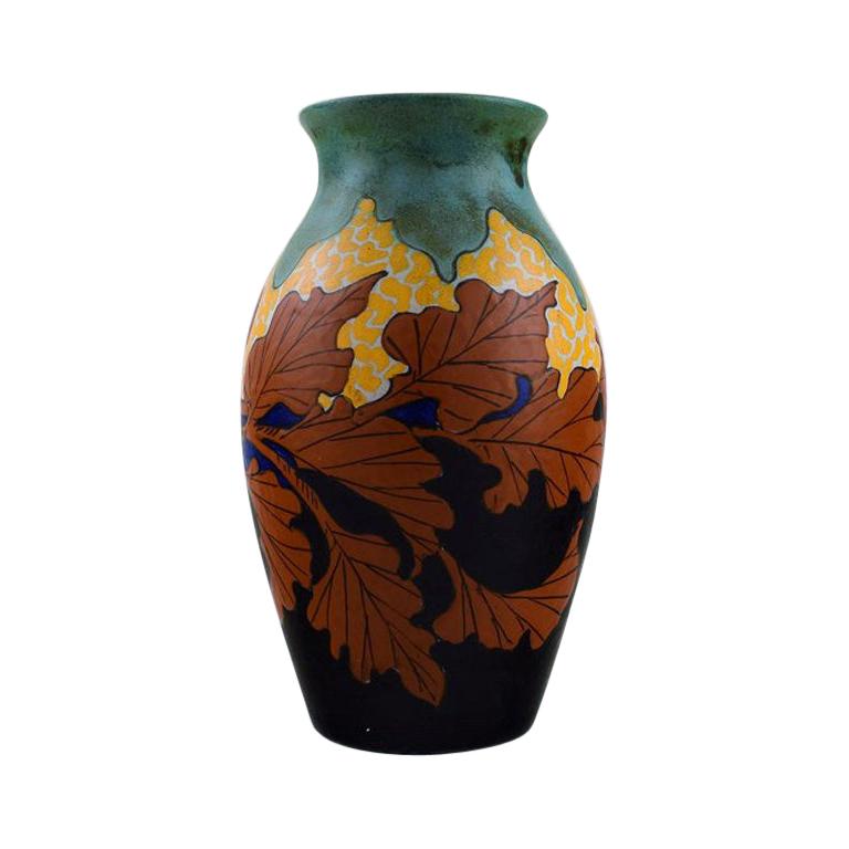 Gouda, Hand Painted Art Nouveau Vase, The Netherlands, 1920s