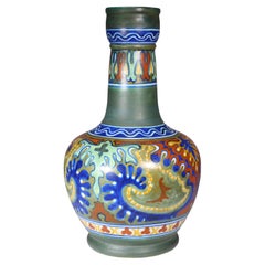 Vintage Gouda Holland. Bernardus Römer, engraved R to base. Early & Massive Rhodian vase