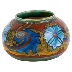 Vase en poterie Art nouveau hollandaise Gouda
