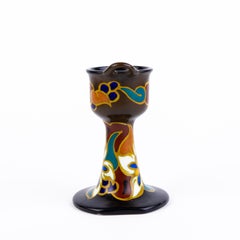 Gouda Holland Dutch Art Pottery Earthenware Lamp