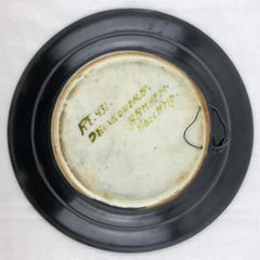 Gouda Hand Crafted Pottery Art Nouveau Decorative Dish, Holland