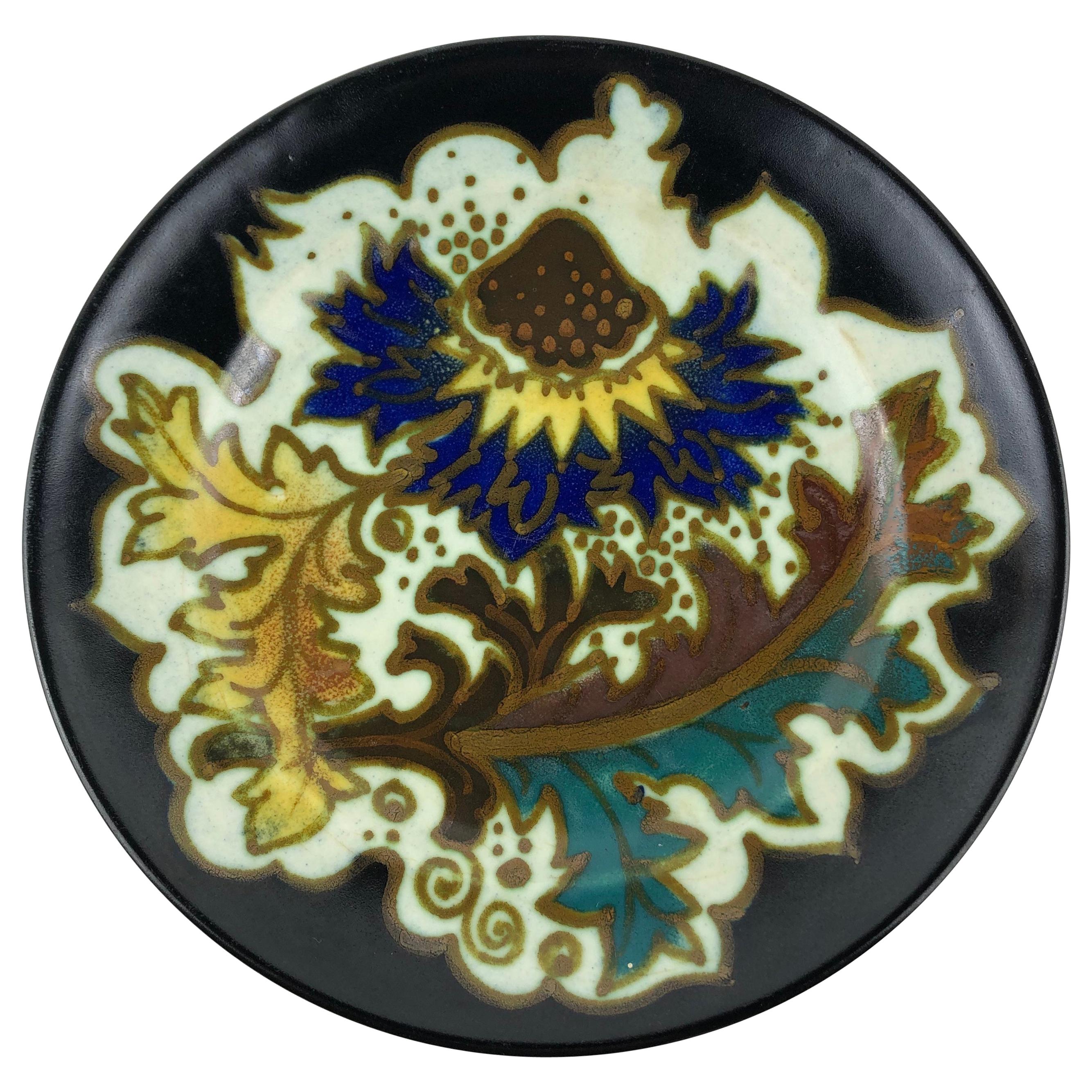 Piatto o piatto decorativo in stile Art Nouveau di Gouda Pottery, Olanda