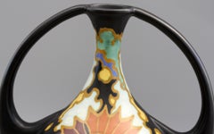 Gouda Regina Jarrón de cerámica artística con dos asas, modelo Presto, de Steef Bowers c.1927