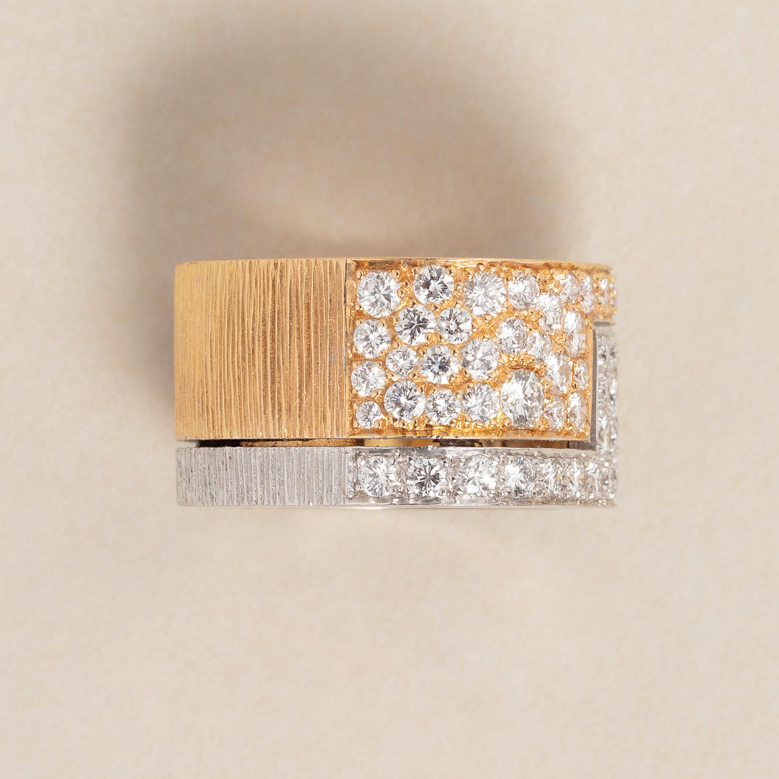 gouden ring met diamant For Sale 1