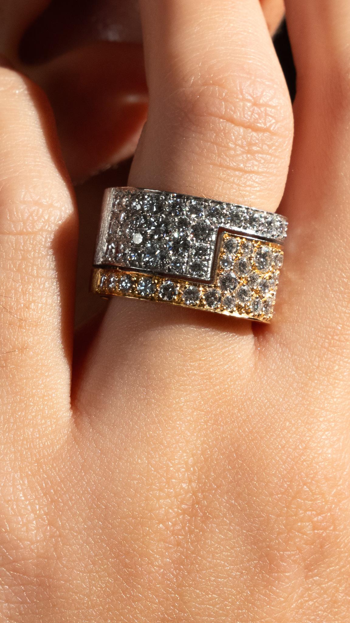 gouden ring met diamant For Sale 2