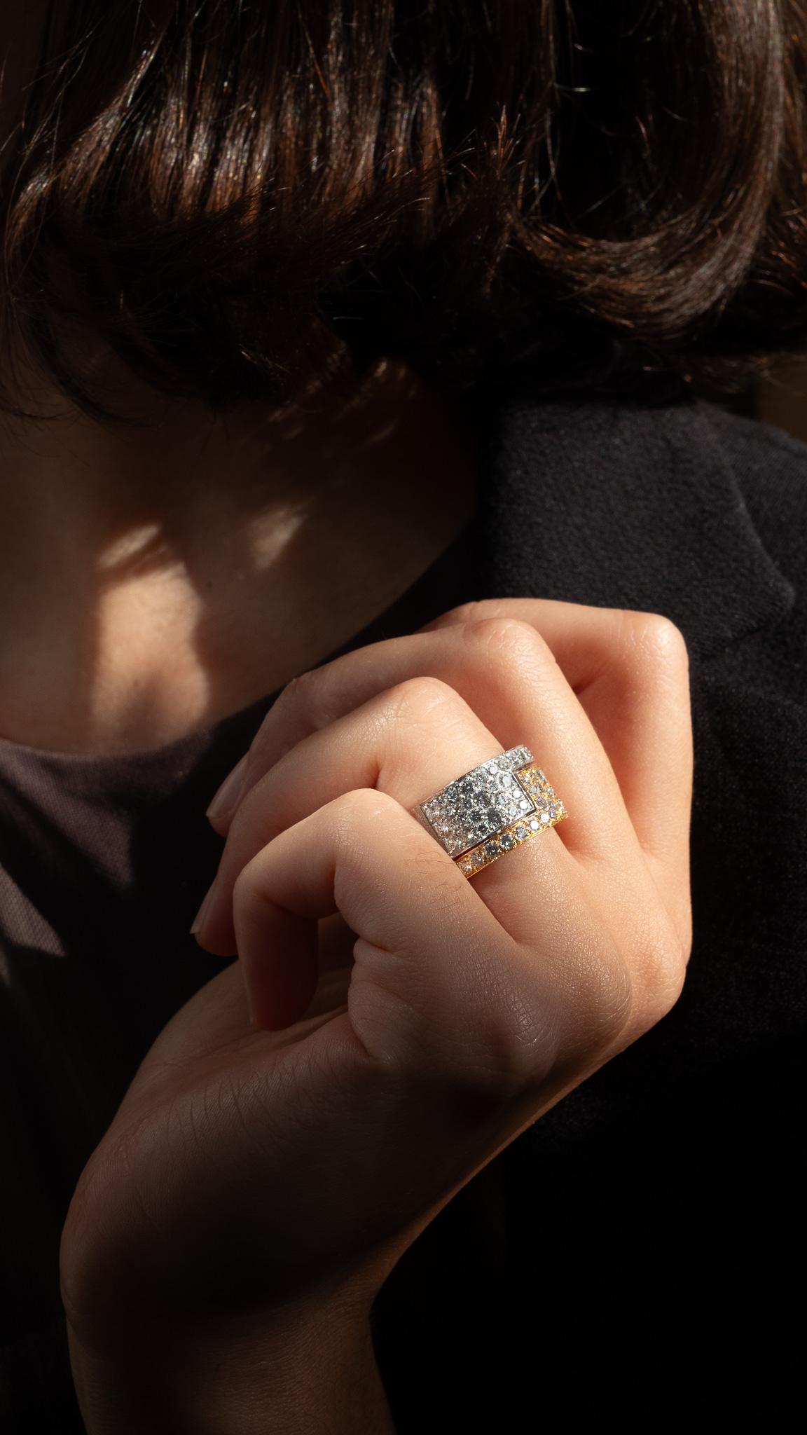 gouden ring met diamant For Sale 3