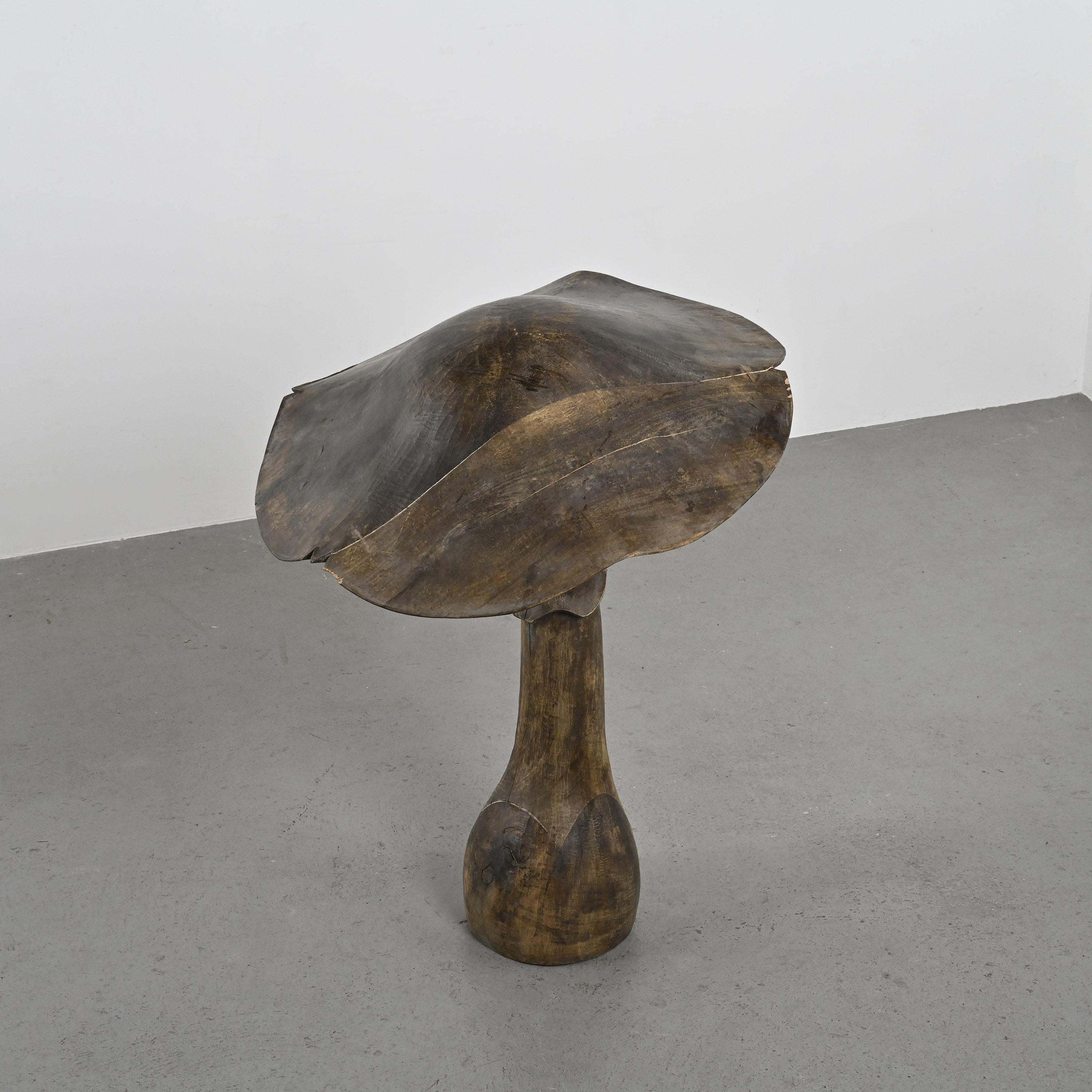 Gouged wooden Mushroom by Robert and Trix Haussmann, circa 1970 For Sale 5