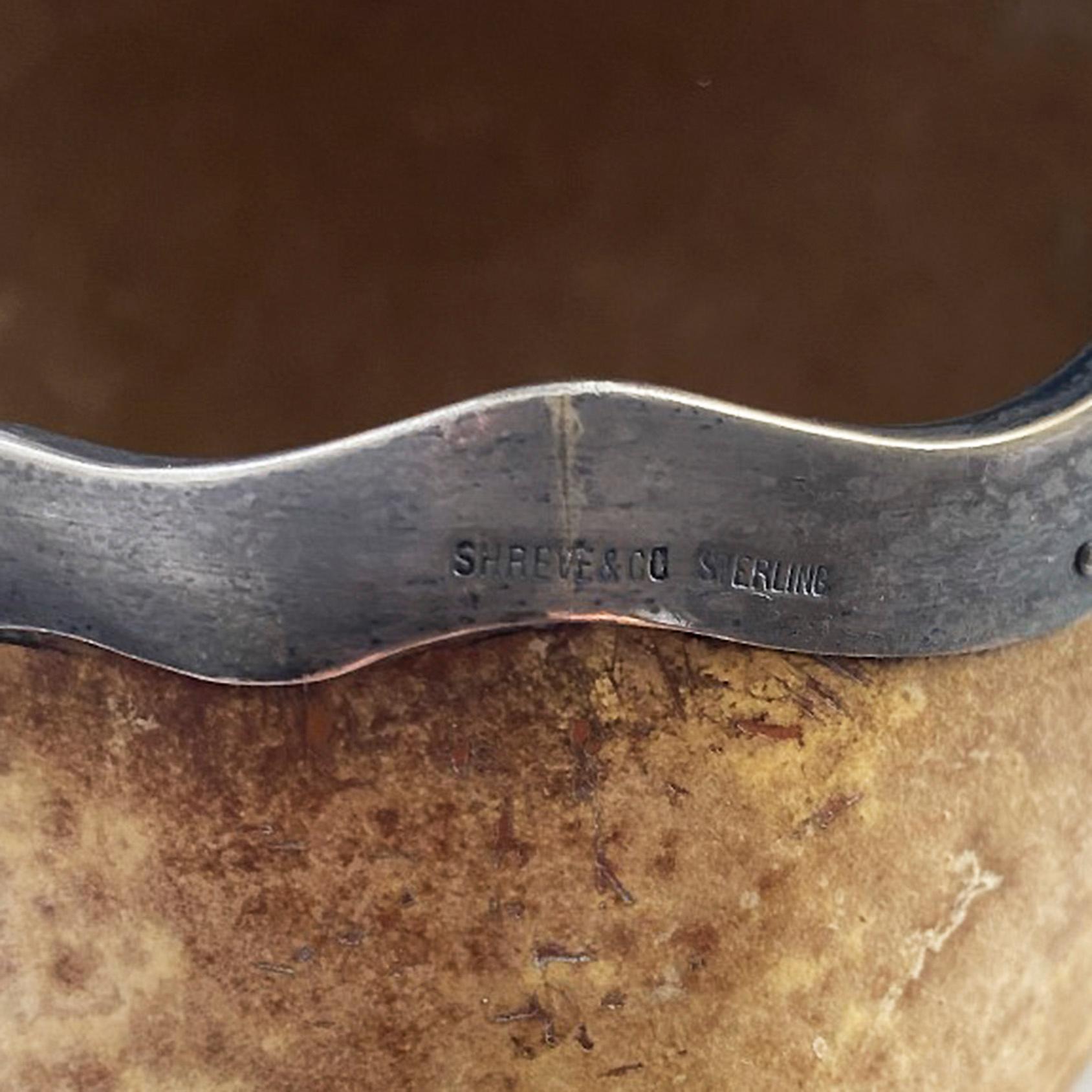 Américain Cuillère à gourde en argent sterling Shreve & Co, San Francisco, CA, 20e siècle en vente