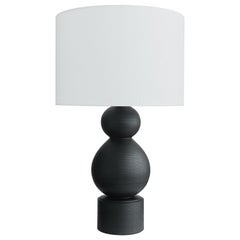 Gourd Table Lamp, Hand Turned Black Ash