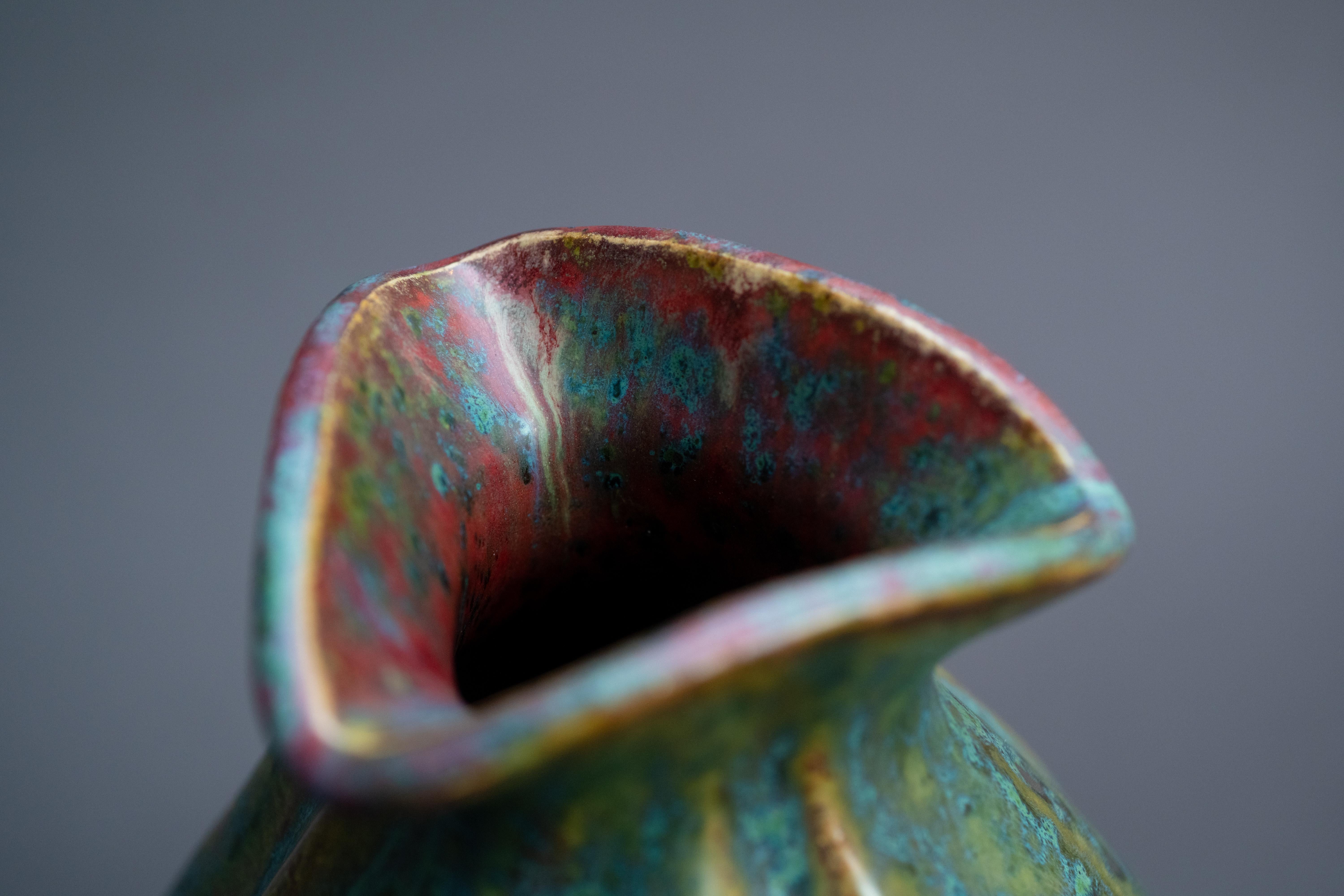 Glazed Art Nouveau Stoneware Gourd Vase Pierre-Adrien Dalpayrat For Sale