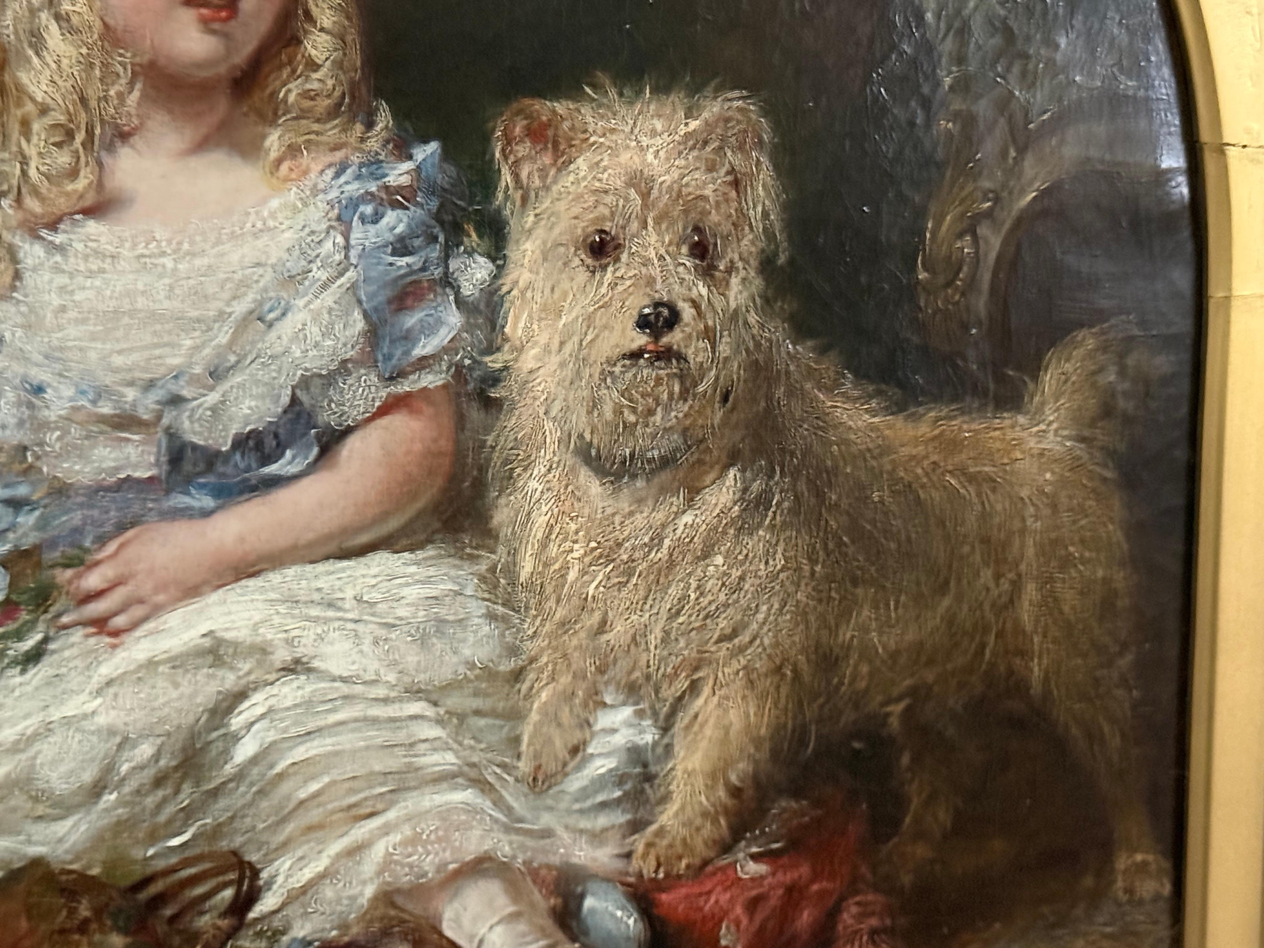 Zwei Hunde und ein Mädchen, 1861, Edinburgh, Schottland, Tochter von Wm Gibson Craig im Angebot 14