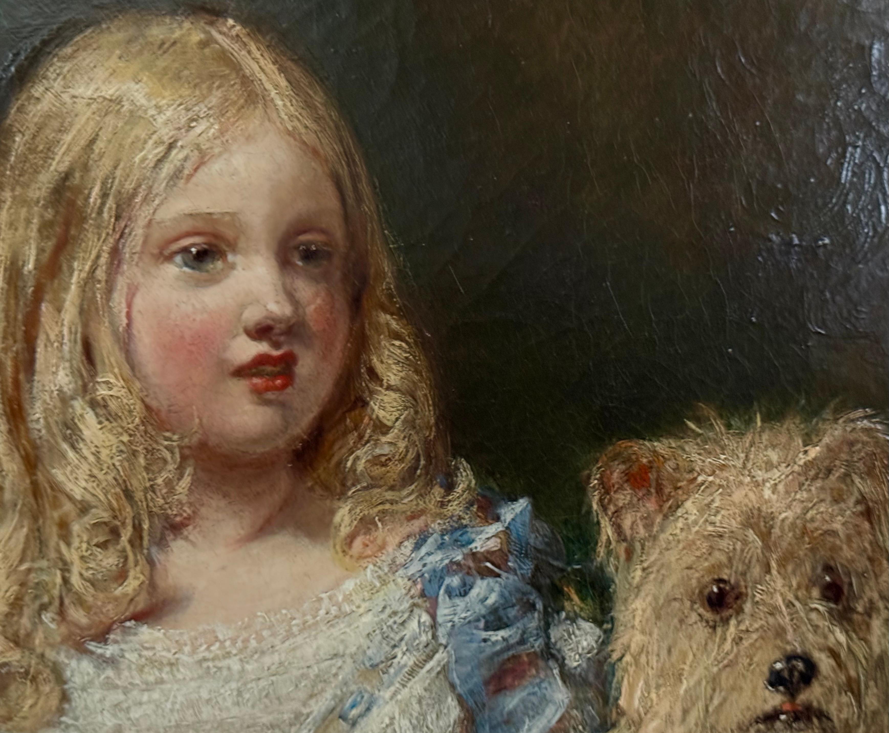 Zwei Hunde und ein Mädchen, 1861, Edinburgh, Schottland, Tochter von Wm Gibson Craig im Angebot 3
