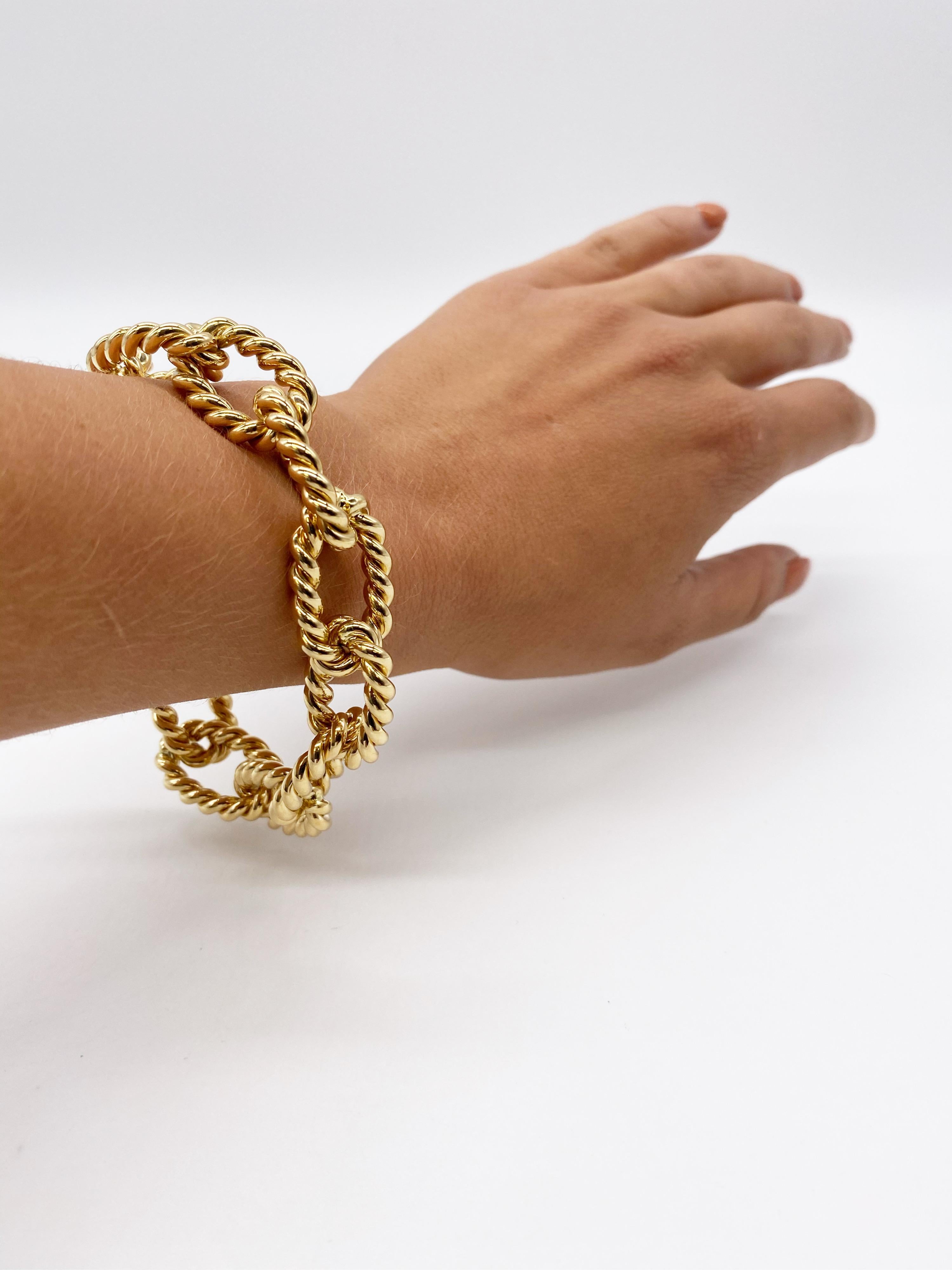 French Gourmet Bracelet 18K Yellow Gold In New Condition In Vannes, FR