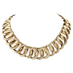 Gourmette Link Vintage Necklace circa 1980s