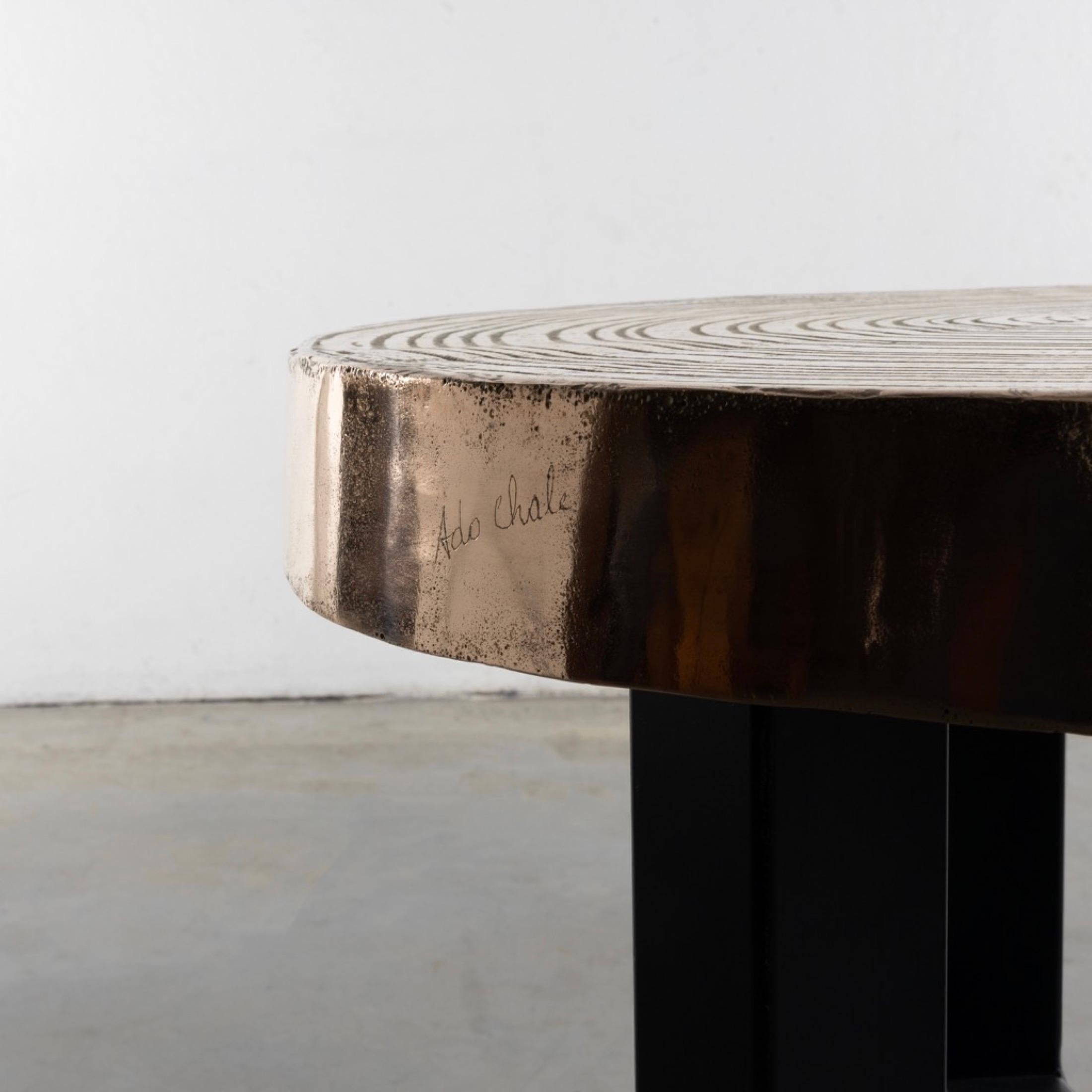 Bronze Goutte d’eau 'Teardrop' by Ado Chale, Pair of High Tables or Pedestal Tables