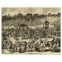 Antique Governor of Miaco (Kyoto, Japan), Leaving the City in a Carriage, 1669