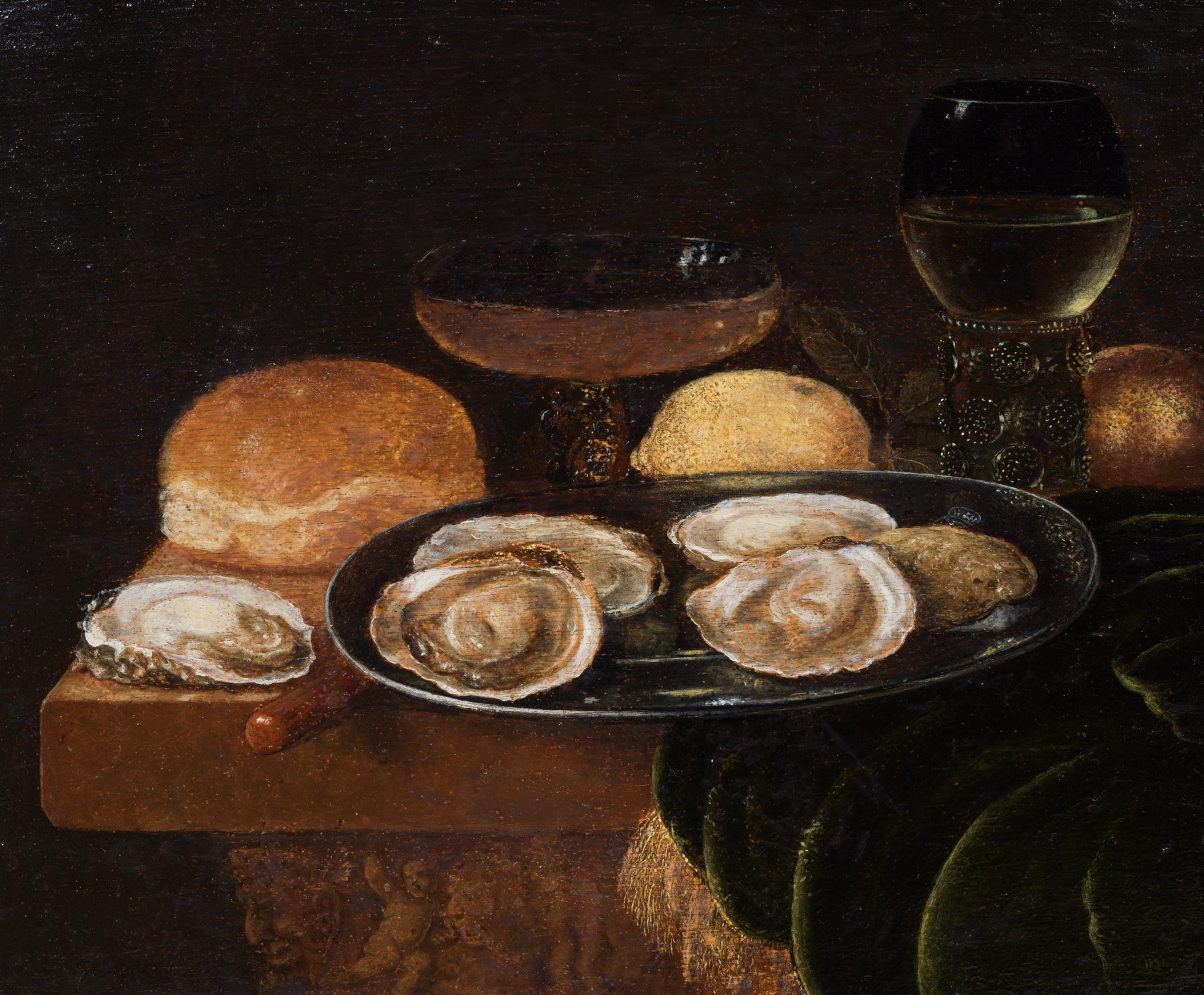 Cette peinture inédite a été attribuée avec certitude à Govert Dircksz Camphuysen pour la première fois en 1944, à la suite d'un examen au Nationalmuseum de Stockholm au cours duquel la signature de l'artiste a été découverte. Cette attribution