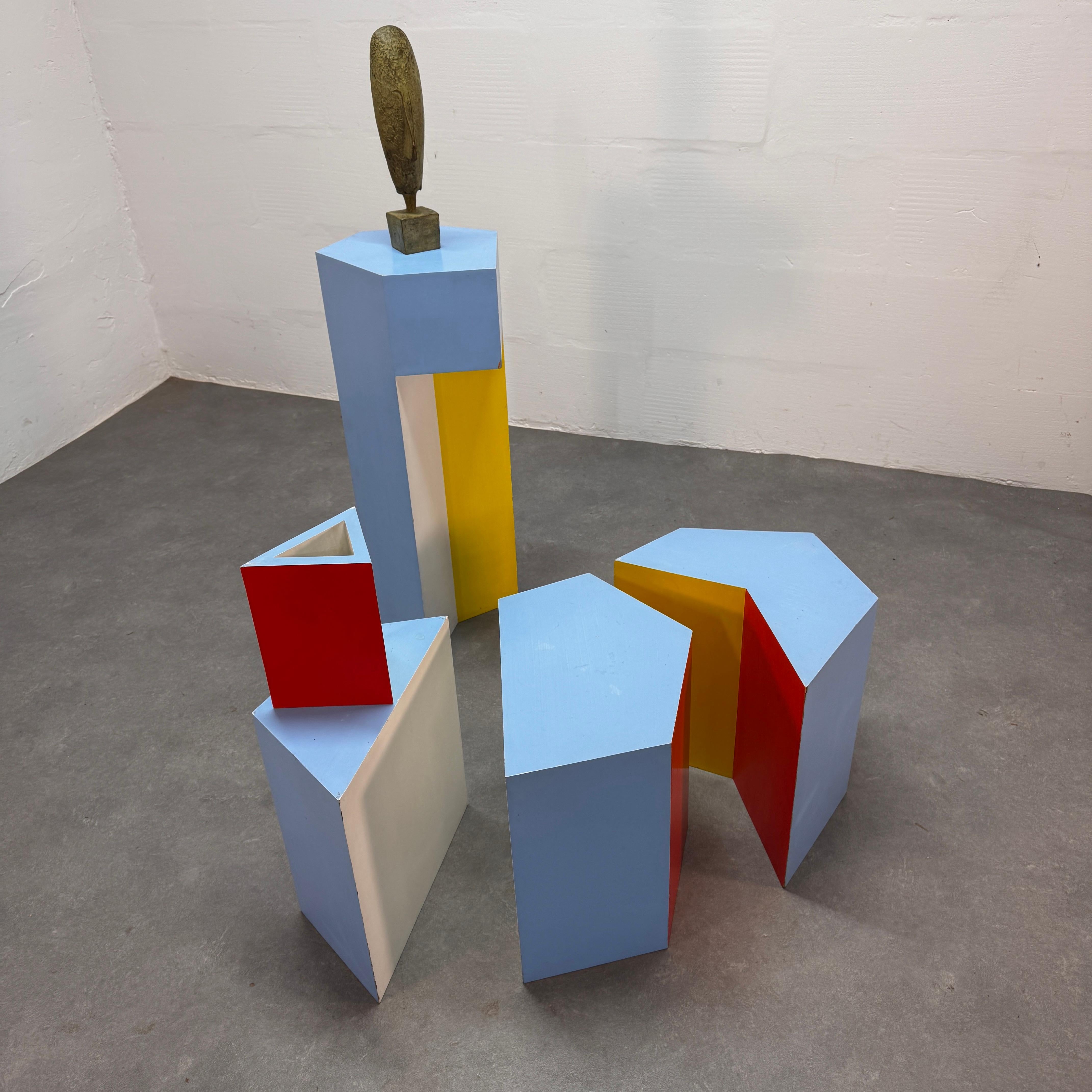 Hand-Crafted Govert Heikoop, minimal Art, De Stijl, Coffee/Side tables, vase & console. For Sale