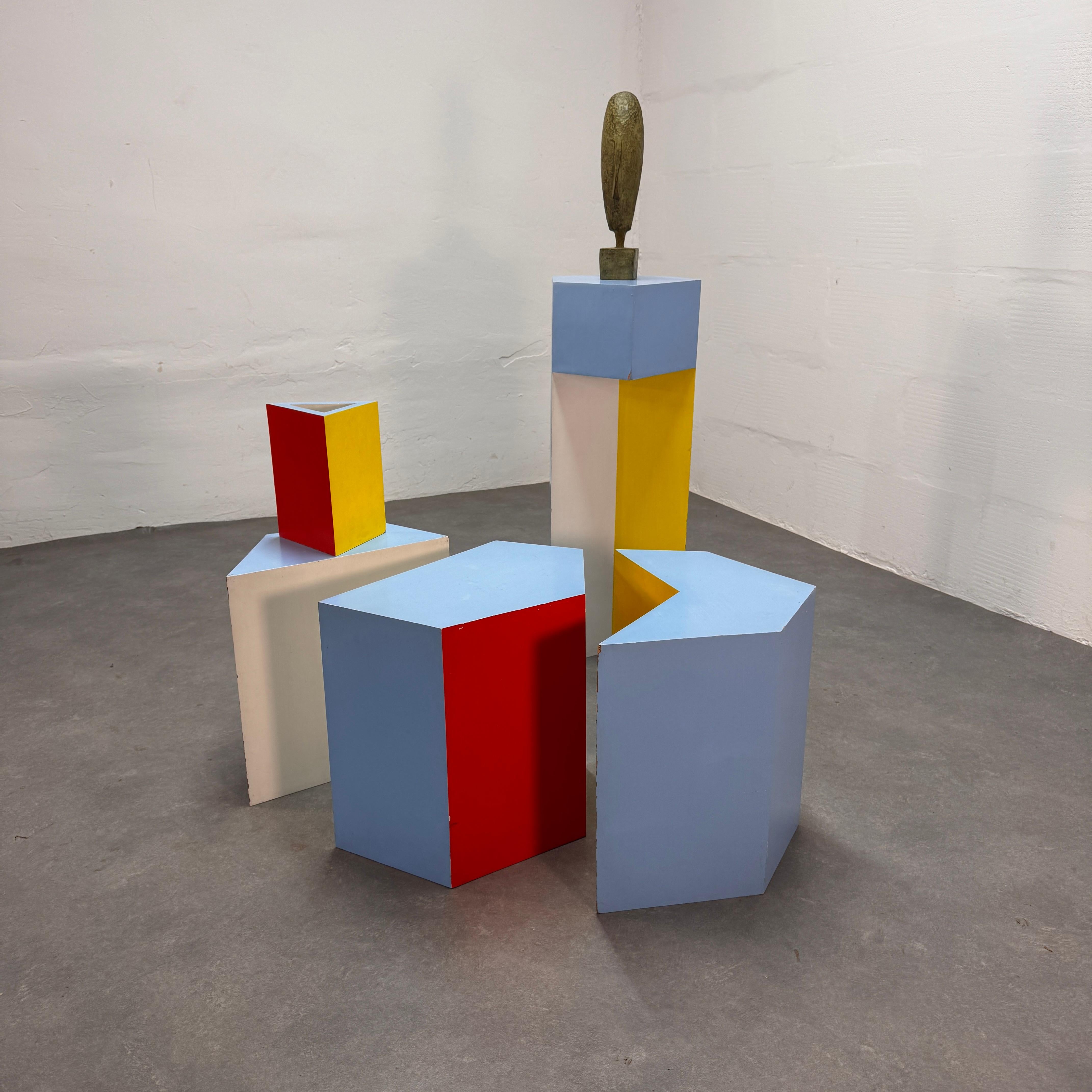Late 20th Century Govert Heikoop, minimal Art, De Stijl, Coffee/Side tables, vase & console. For Sale