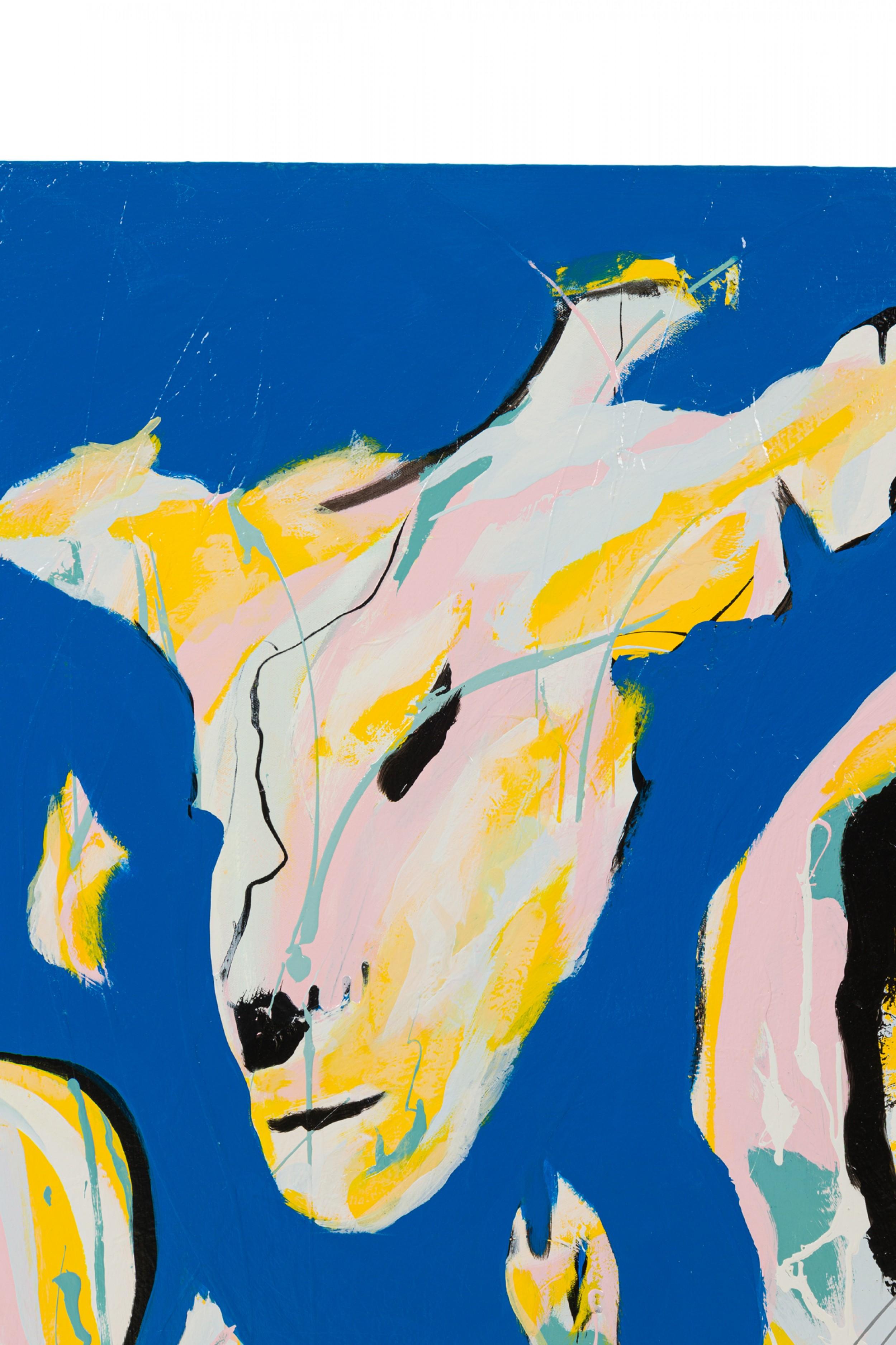 Moderne Peinture acrylique Blue Dream de Govignon en vente