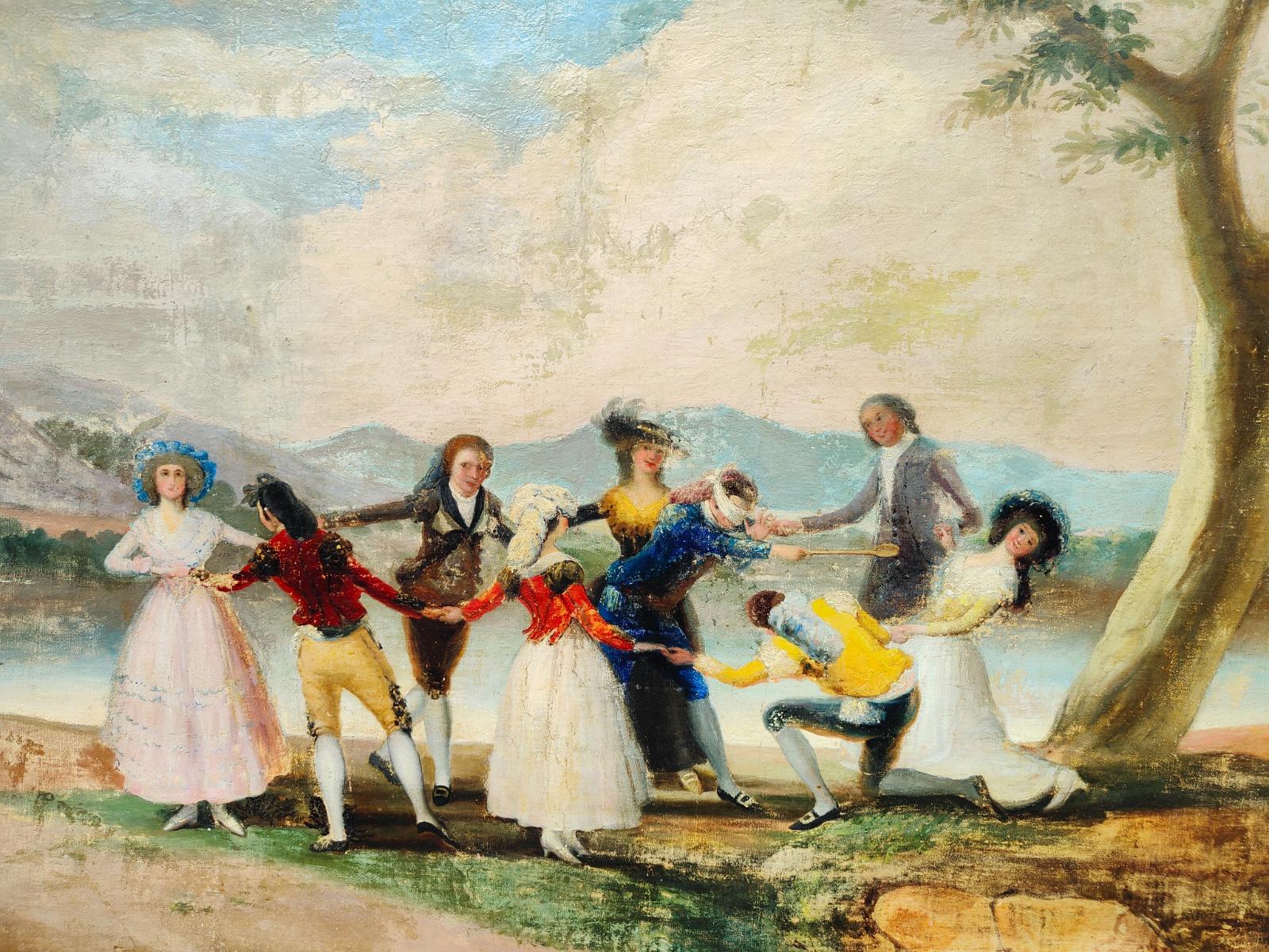 Paint Goya Oil on Canvas from 18th Century For Sale