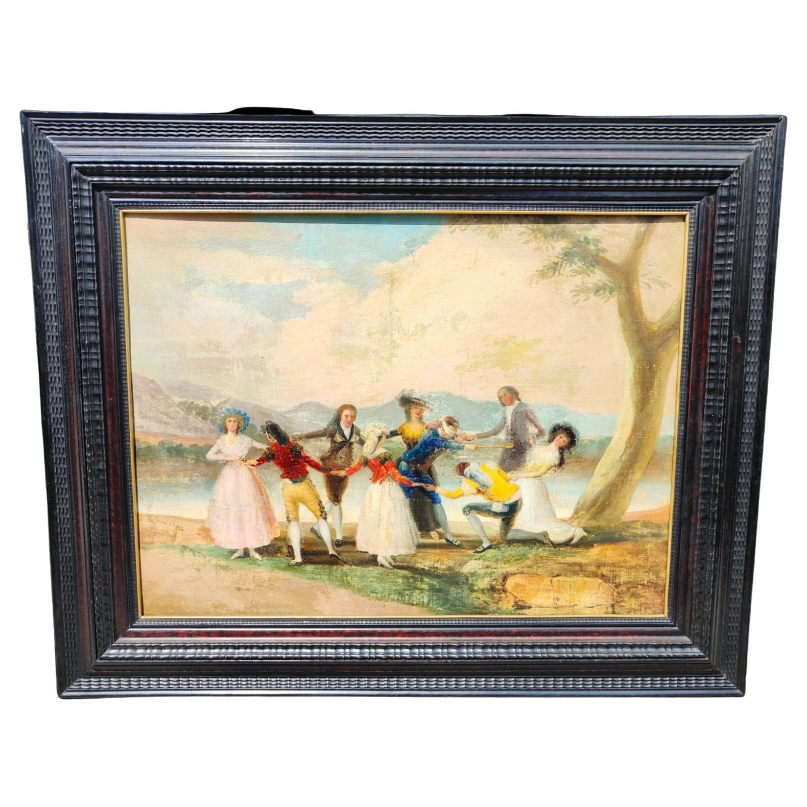 Goya Oil on Canvas from 18th Century For Sale